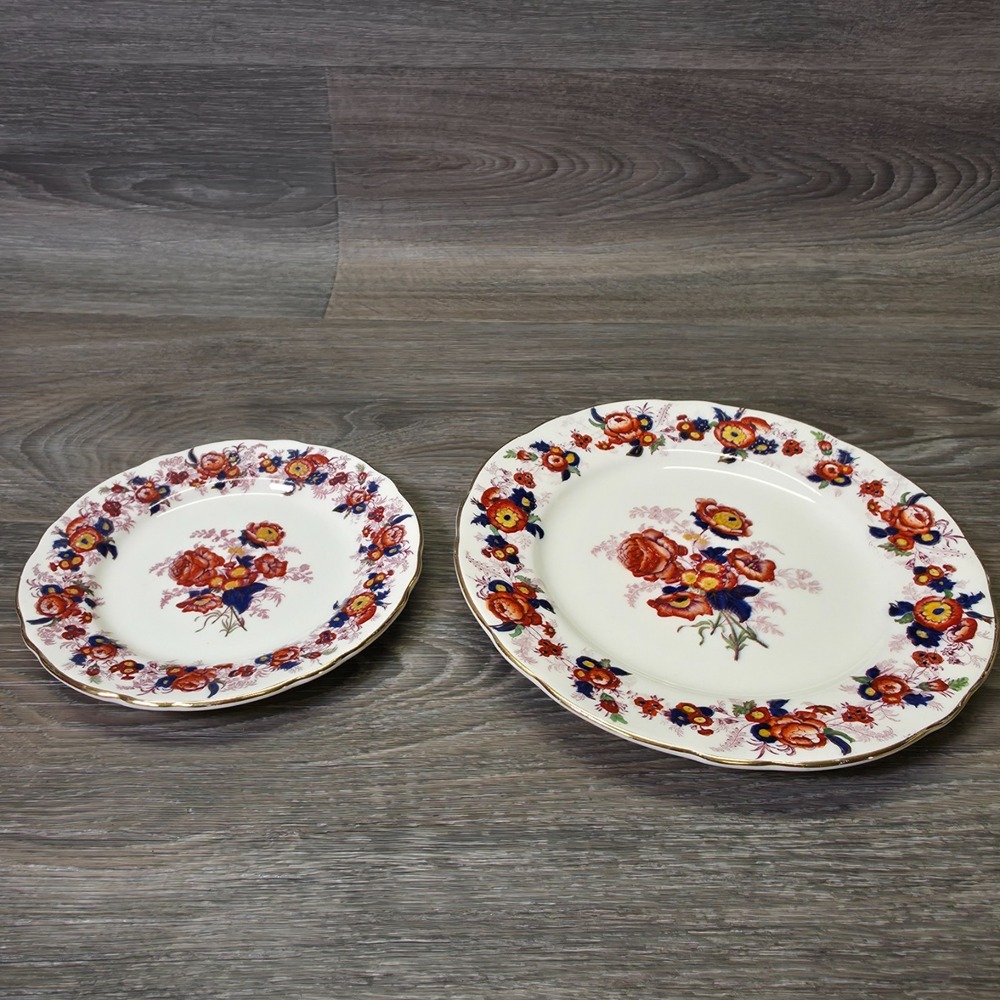 Vintage Royal Cauldon Majestic Dinner Salad Plate Set of 2 England Bone China